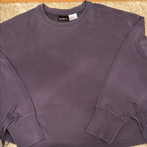 Bailey44 Black Crewneck Sweatshirt with Drawstring Sides